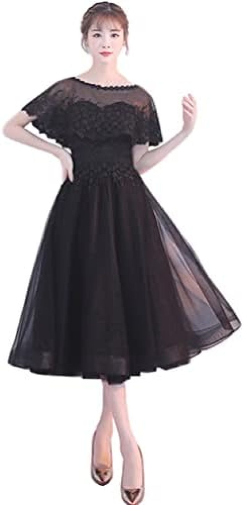 【20%OFFクーポン〜】レディース イブニングドレス ウェディングドレス ドレス ワンピース 結婚式ドレス 花嫁ワンピース ミドル丈ドレス 花柄刺繍 フォーマル エレガント 披露宴 二次会 パーティー 演奏会