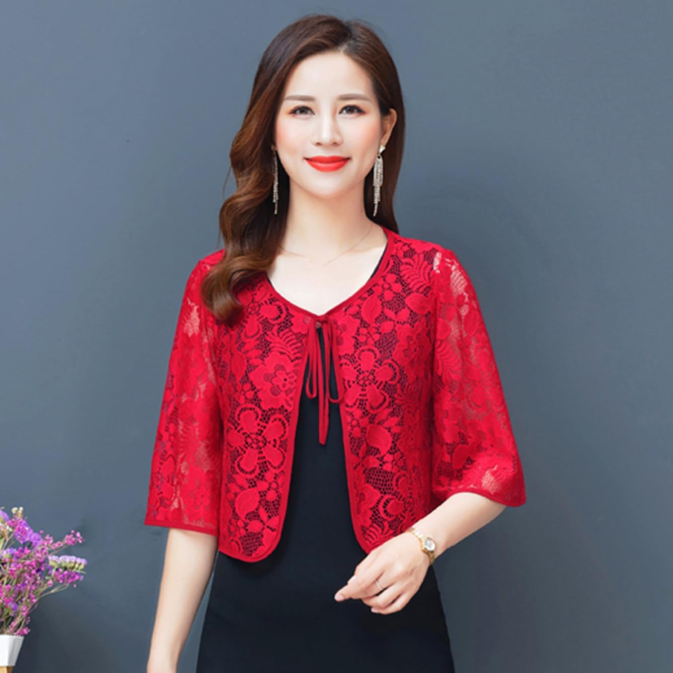 レース ボレロ 羽織 ショール カーディガン レディース パーティードレス 結婚式 ワンピース 体型カバー お呼ばれ 春 夏 秋冬 ドレス パーティー フォーマル シースルー エレガント 二次会