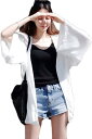 ハーフ カーディガン レディース 夏 紫外線対策 ボレロ アウター ゆったり 体型カバー 日焼け止め シフォン 通気 薄手 冷房対応 トップス シフォンカーディ...