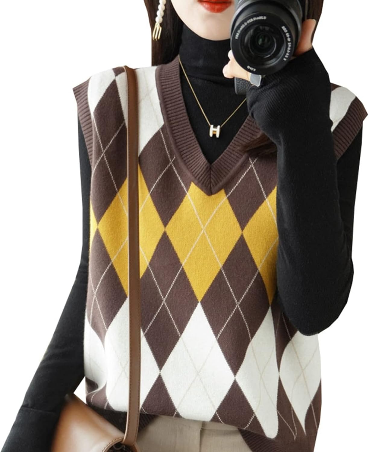 ニット ベスト レディース セーター Vネック ノースリーブ 快適 伸縮性良い 保温 防寒 通気性 春 秋 冬 チョッキ カジュアル 着痩せ ゆったり 大きいサ...