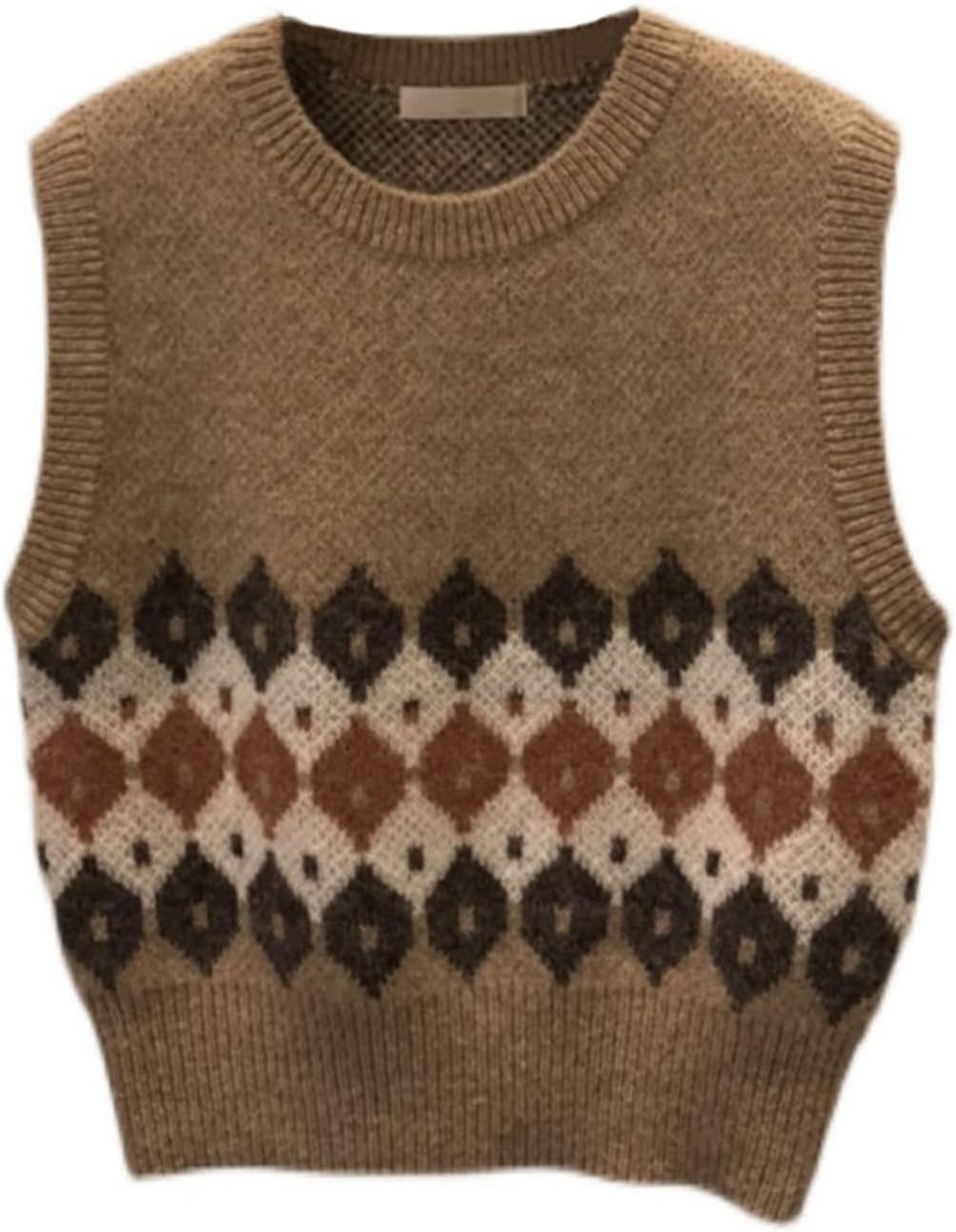 ベスト レディース 丸首 袖なし ニット 着心地のいい 縮性良い 保温 防寒 通気性 春 秋 冬 チョッキ セーターベスト カジュアル 着痩せ ゆったり 大きい...