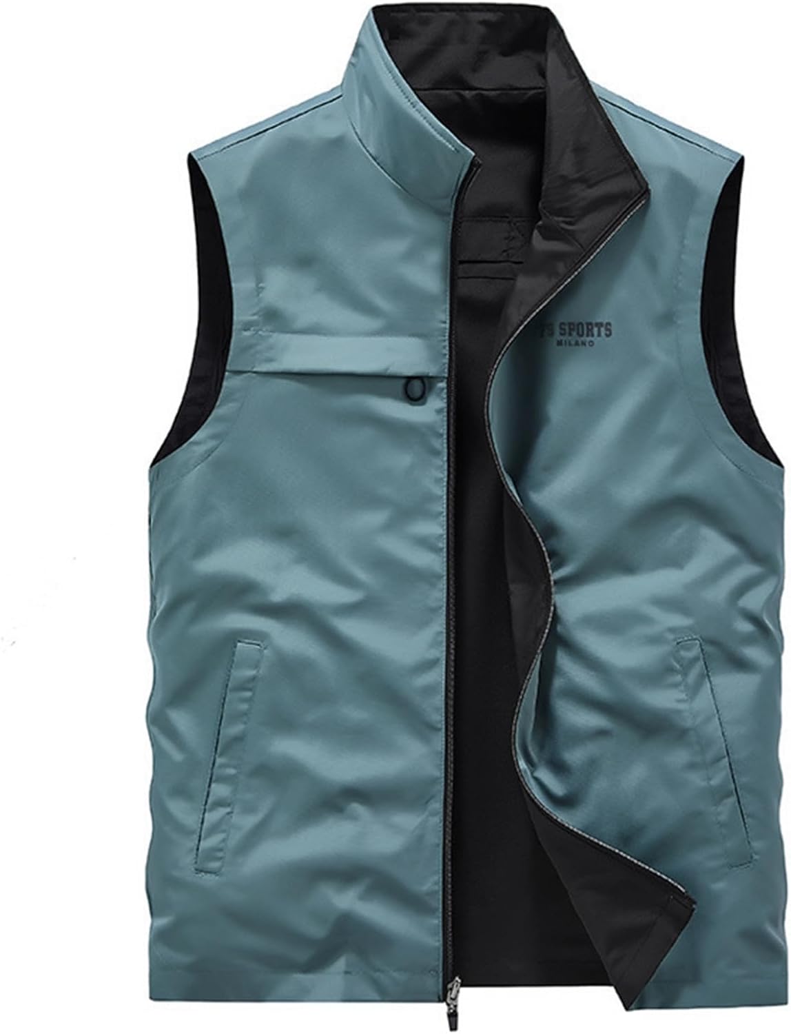 リバーシブル ベスト メンズ アウトドアベスト 両面着 春秋 通気性 速乾 薄手 軽量 カジュアル 作業着 ノースリーブジャケット ジレ アウター フィッシングベスト 釣り 大きいサイズ