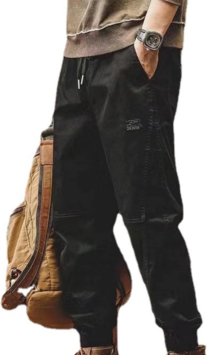 カーゴパンツ メンズ 作業パンツ ワイドパンツ ワーク ビッグシルエット ポリエステル 引き紐 袴パンツ ボトムス ロング丈 定番 リラックス おしゃれ カジュ...