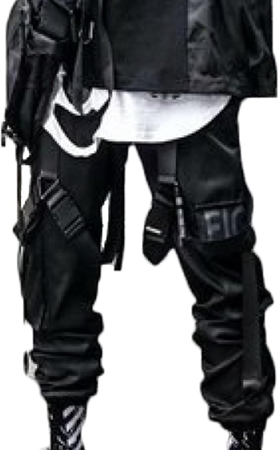 カーゴパンツ メンズ 作業パンツ ロングパンツ ワーク ストラップ付き ビッグシルエット 綿 ウエストゴ..