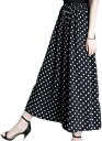 レディース キュロットパンツ ワイドパンツ 水玉柄 スカート風 袴 シフォン バギー ガウチョパンツ S~5XL 大きいサイズ エレガント 9分丈 ハイウエスト 体型カバー 美脚 通勤 OL ゆったり