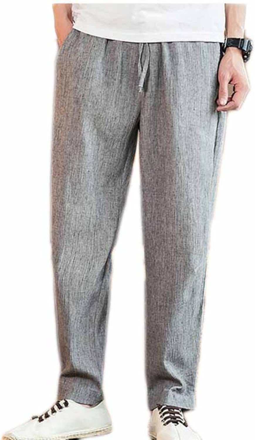 サルエルパンツ 9分丈ズボン シンプル おしゃれ ルームウェア 部屋着 寝間着 ワークウェア スポーツウェア 唐風 ハレムパンツ 調整紐 男女兼用 大きいサイズ 夏 薄い 吸湿 放熱 通気性が良い 吸(4)