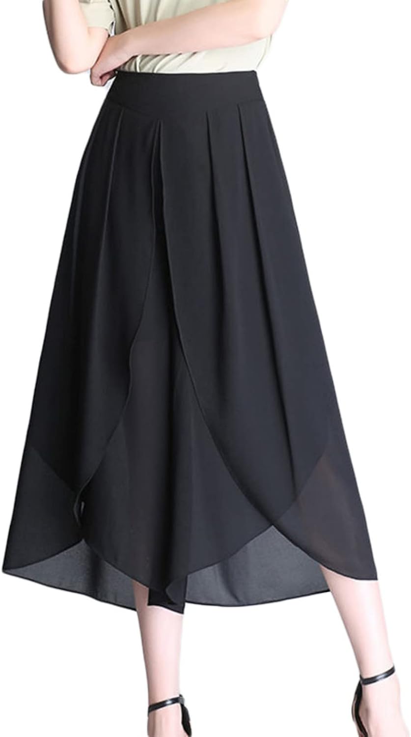 シフォン ワイドパンツ レディース ゆったり ガウチョパンツ 花柄 きれいめ ヨガパンツ シフォンパンツ..