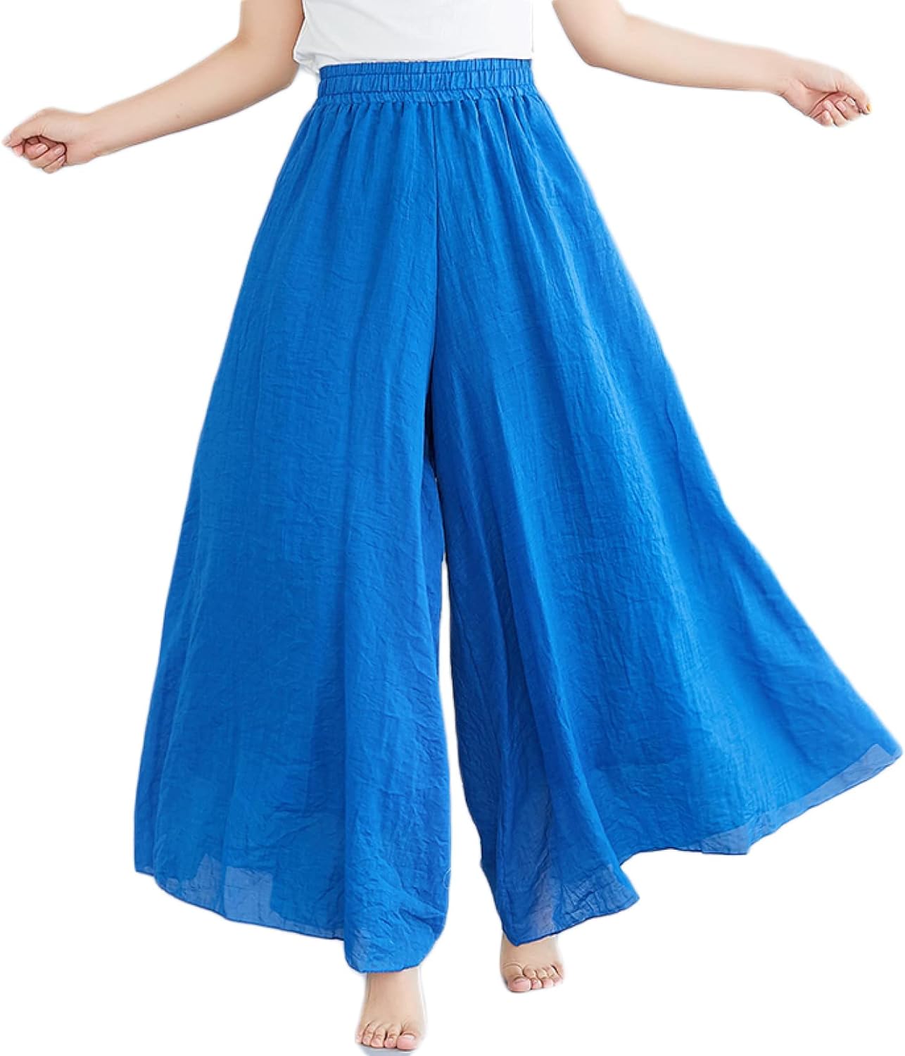 ワイドパンツ 春 夏 レディース リネンパンツ きれいめ リボンベルト付き リネンパンツ 綿 麻 リネンワ..