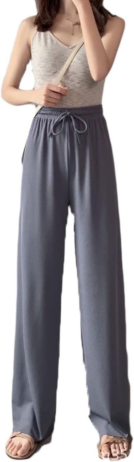 ワイド パンツ とろみ ロングパンツ ストレート ガウチョ ボトムス ゆったり リラックス 体型カバー ウエストゴム きれいめ 黒 春 秋 ロングズボン かわいい 美脚 大人 女性用 おしゃれ 大学生