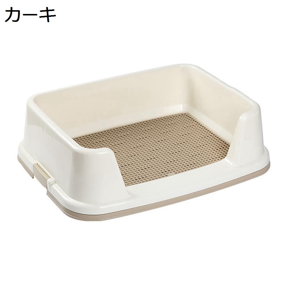 犬用トイレトレー　トレーニング　ペットトイレ　トレイ　ワイド　しつけトイレ　犬用トイレボックス　トイレトレーニング　ペット用品　おしっこパッドホルダー　取り外し可能な　滑り止め　お掃除簡単　お手入れ簡単　抗菌カーキ