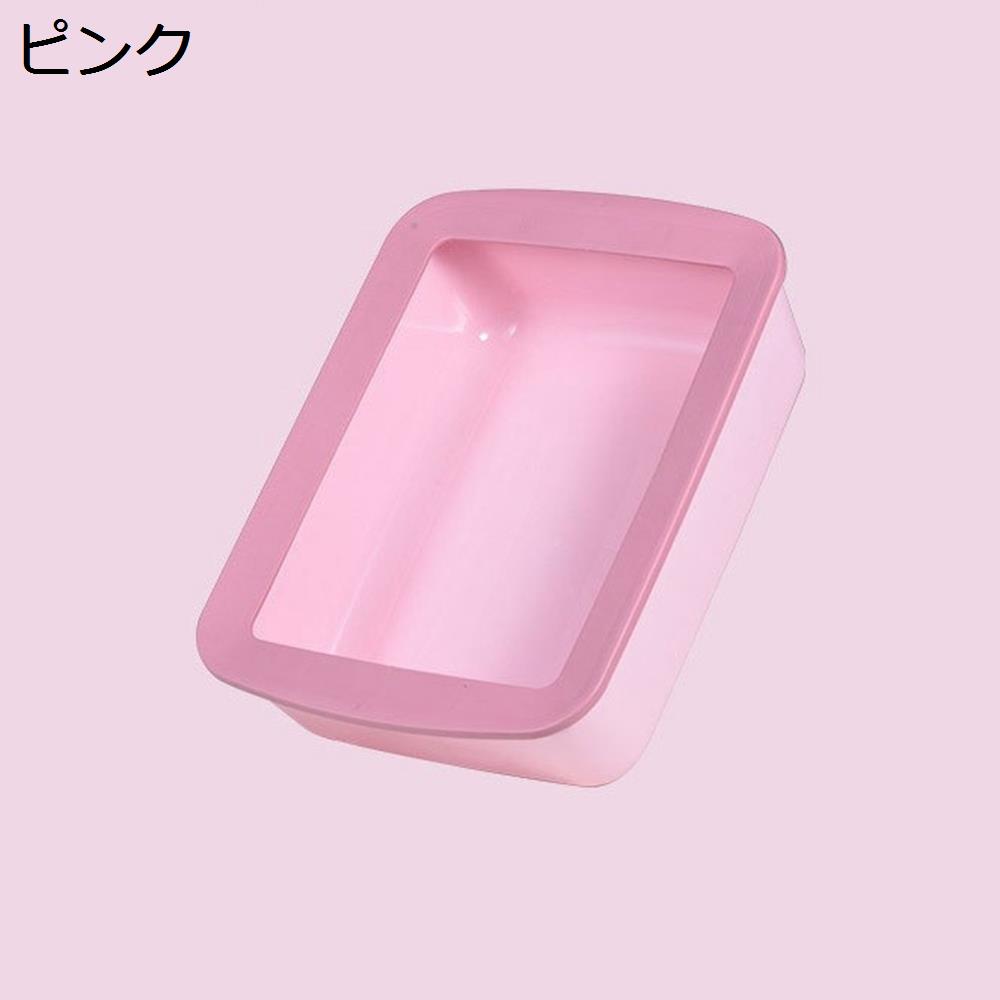 【全店10％OFFクーポン】猫トイレ　ワイドサイズ　大型　猫用トイレ本体　ハーフカバー　小型　子猫　可愛い　シンプル　スコップ付き　掃除簡単　ケージに　コンパクト　砂飛び散り防止　お手入れ簡単　ピンク　L