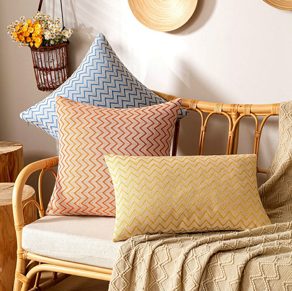 【20%OFFクーポン〜】クッションカバー 2枚セット 北欧 おしゃれ 45 長方形 インテリア 座布団カバー 可愛い 無地 抱き枕カバー 人気 部屋装飾 幾何学模様 ソファ背当て 民族柄 レトロ モダン クッションケース ピローカバー 車内 プレゼント [2]