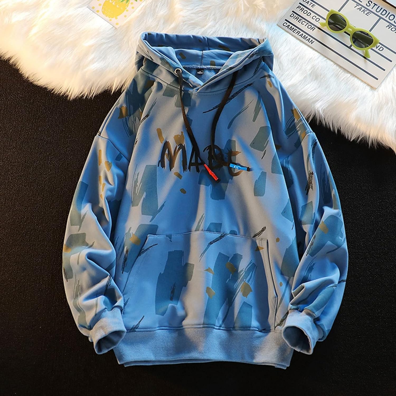 パーカー トレーナー メンズ レディース ペアルック フード付き 総柄 プリント 春秋 原宿風 ゆったり 長袖 カジュアル ハンサム 丈長め 体型パカー トップス プルオーバー ソフト 流行し 通気性