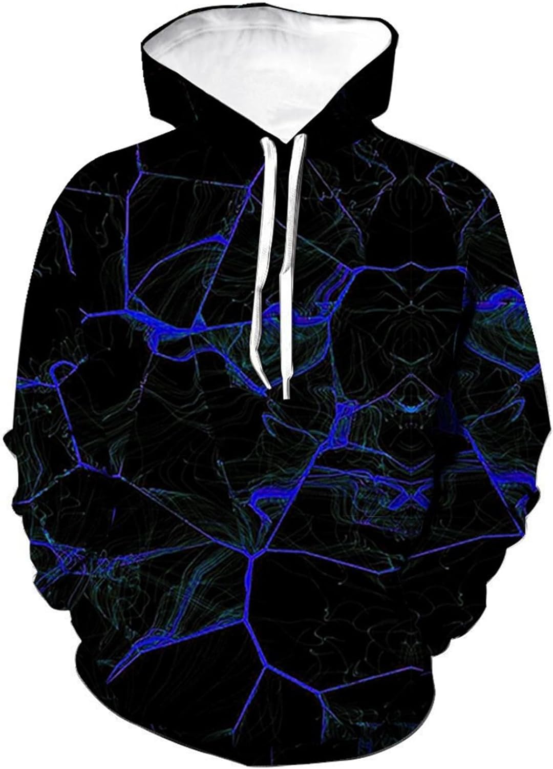 プルオーバー フード付き 稲妻柄 パーカー 3dプリント スウェットパーカー メンズ 秋 長袖 可愛い トレーナー 伸縮性 薄手 オーバーサイズ 快適 カジュア...