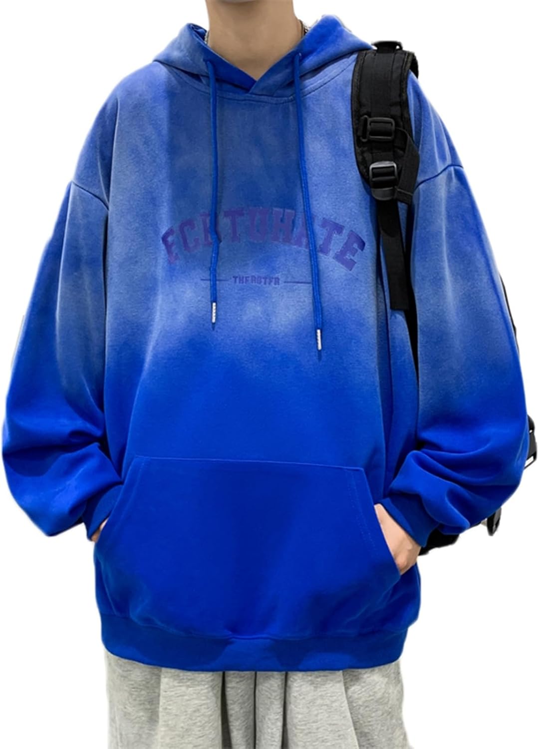 プルオーバー フード付 パーカー メンズ 春秋 タイダイ染 グラデーション 長袖 おしゃれ アメカジ トレーナー フードパーカー オーバーサイズ カジュアル 通...