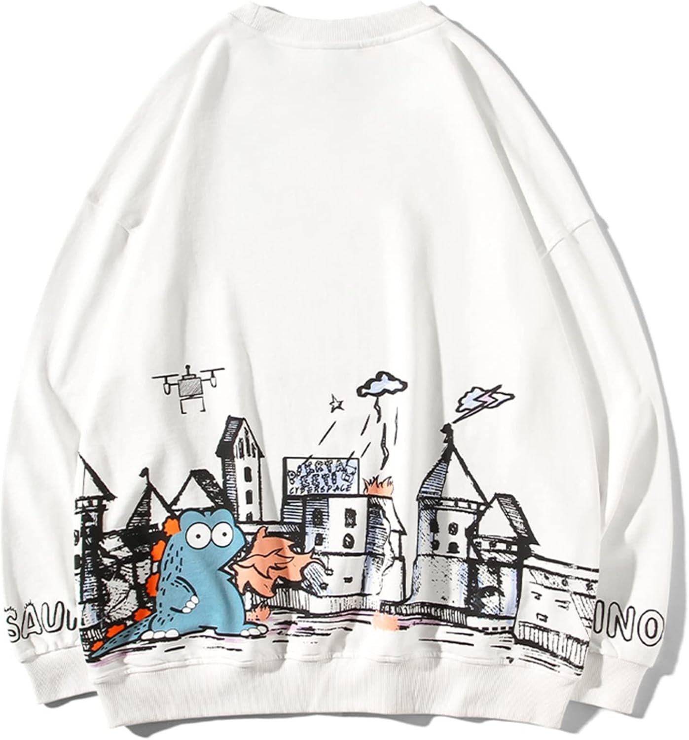 ドラゴン柄 男性 長袖シャツ パーカー ヒップホップ系 個性的 プルオーバー オシャレ 通気 ストレッチ ラウンドネック ゆったり 体型パカー 秋服 トレーナー インナー ソフト 丈長め カジュアル