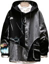 パーカーメンズ パッチワーク フード付き 長袖 フルオーバー ボア付き ポケット 春秋冬服 ポケット付き オーバーサイズ 着心地が良い ins風 ヒップホップ ...
