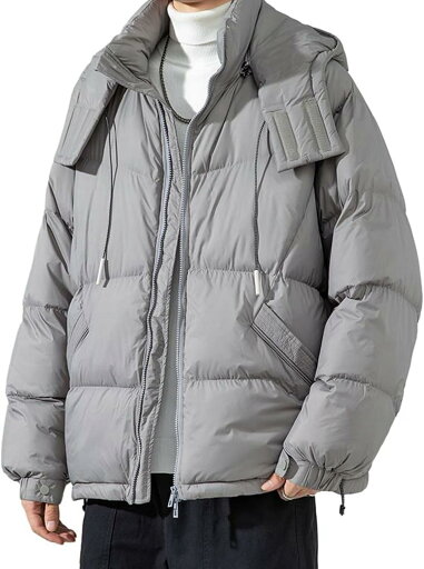 ダウンジャケット フード付き メンズ 90ダウン アウター 防寒ジャケット 軽量 シンプル コート 厚手 フェザー 冬用 保温 防風 ジャンパー トップス 無地 日常 アウトドア ゆったり 大きいサイ