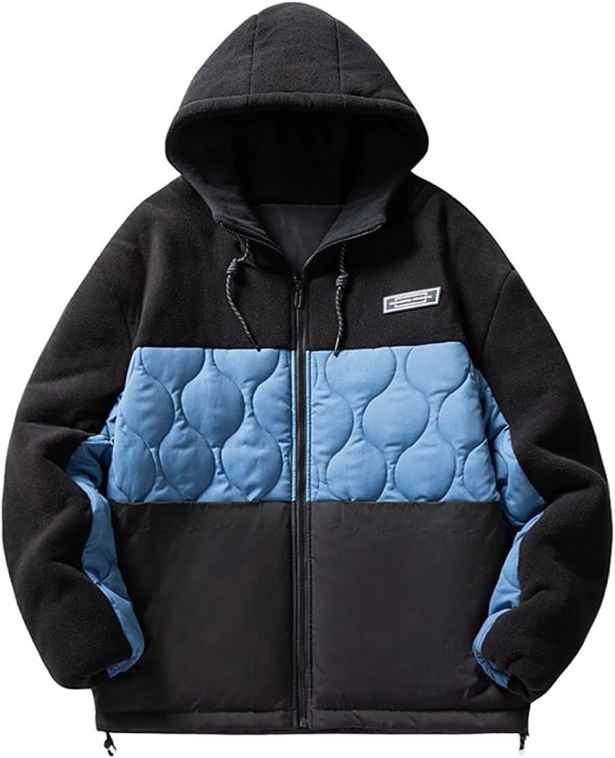 楽天Yokos中綿ジャケット メンズ 厚手 冬 フード付き アウター 綿入り パーカー 保温 防寒 バイカラー おしゃれ ゆったり 中綿ブルゾン 綿服 かっこいい 普段着 アウトドア ウオーキング 大きいサイズ