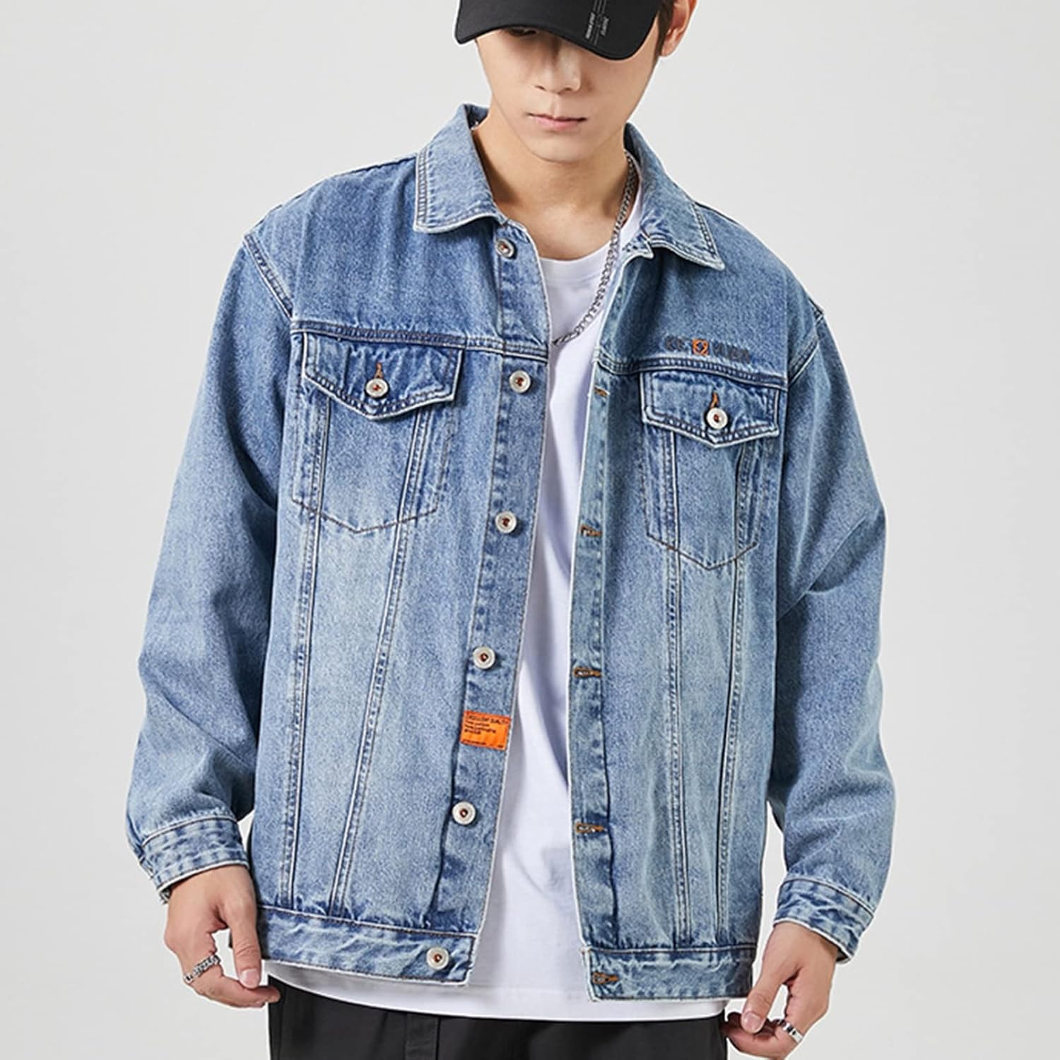 春 秋 ジャンパー スプリングコート メンズジャケット デニム風 かっこいい ファッション Gジャン ライトアウター 高校生 大学生 アウトドア ジージャン カジュアル おおきいサイズ