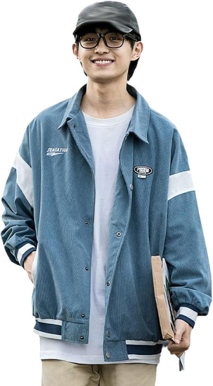 ジャケット メンズ おしゃれ スタジアムジャンパー ゆったり アウター 折り襟 クラシック ストリート カジュアル ビックシルエット 春秋 アウトドア 防風 大きいサイズ スタジャン トップス