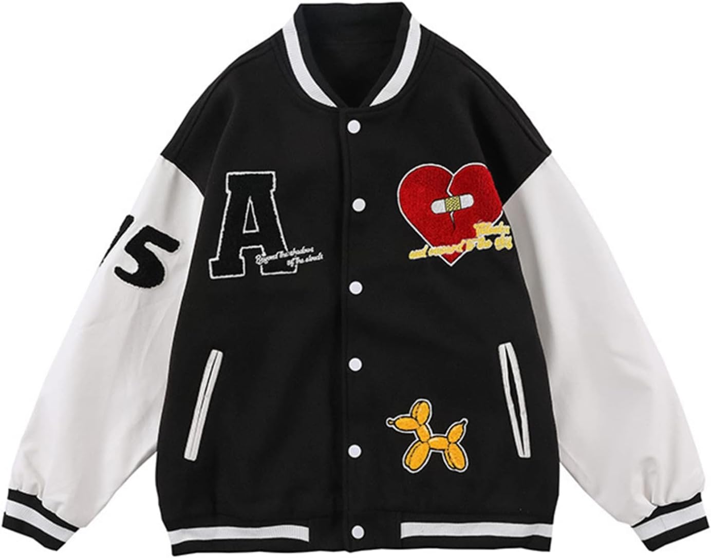 スタジアムジャンパー スタジャン メンズ 春秋冬 防風 保温性 ブルゾン ジャンパー アメカジ ストリート ヒップホップ レトロ 男女兼用 長袖 ジャケット ラシャ PU革パッチワーク トップス おし