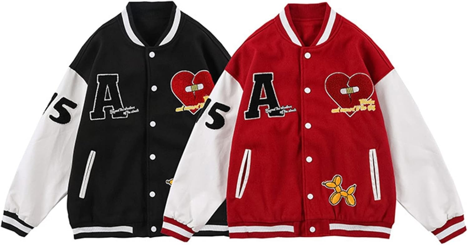 スタジアムジャンパー スタジャン メンズ 春秋冬 防風 保温性 ブルゾン ジャンパー アメカジ ストリート ヒップホップ レトロ 男女兼用 長袖 ジャケット ラシャ PU革パッチワーク トップス おし