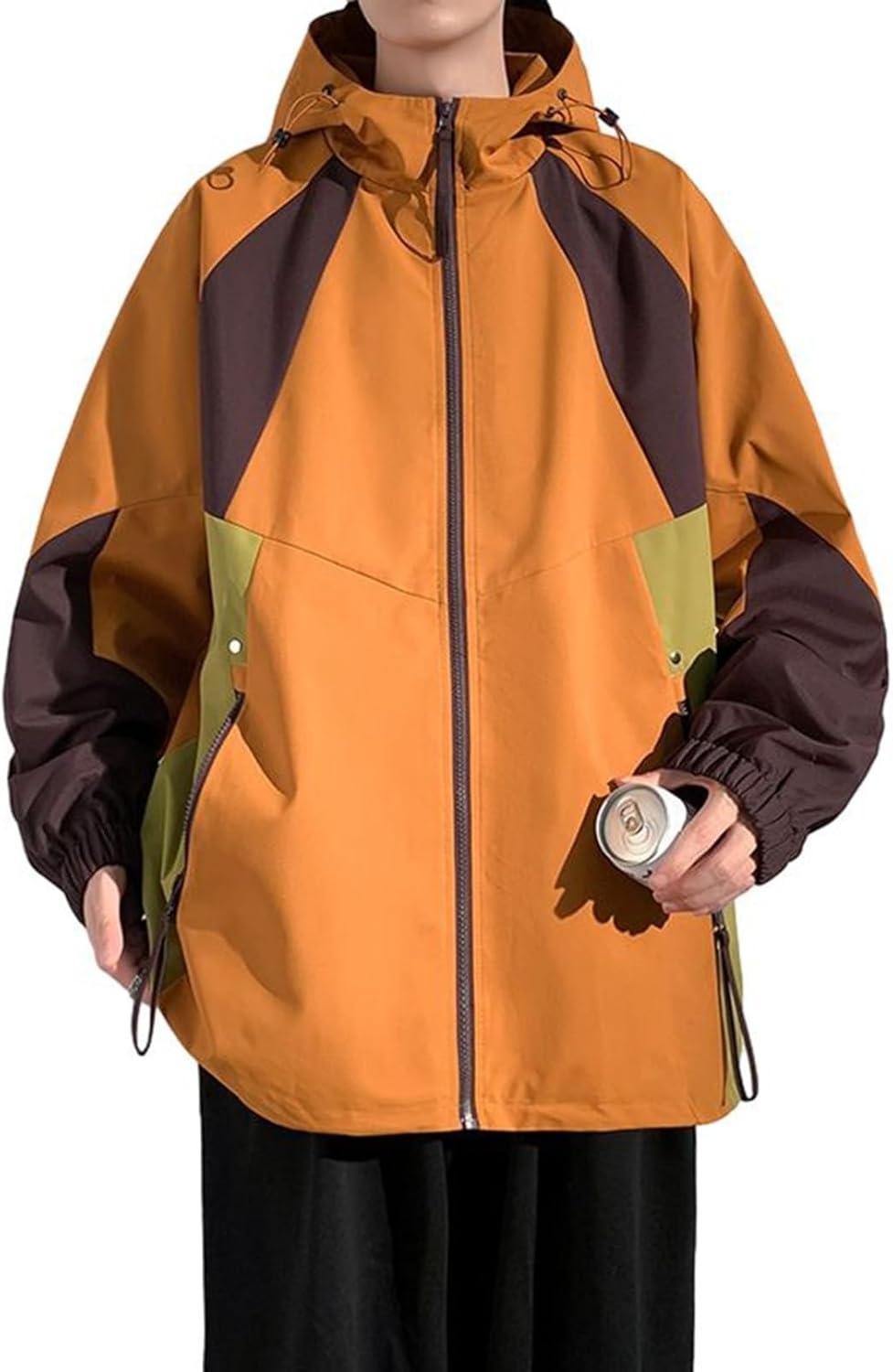 楽天Yokosカーゴジャケット メンズ アウトドア ウインドブレーカー 春 秋 フード付 防風 耐磨耗 カジュアル ジップアップ ブルゾン 釣り 登山 ウオーキング マウンテンジャケット 薄手 おおきいサイズ