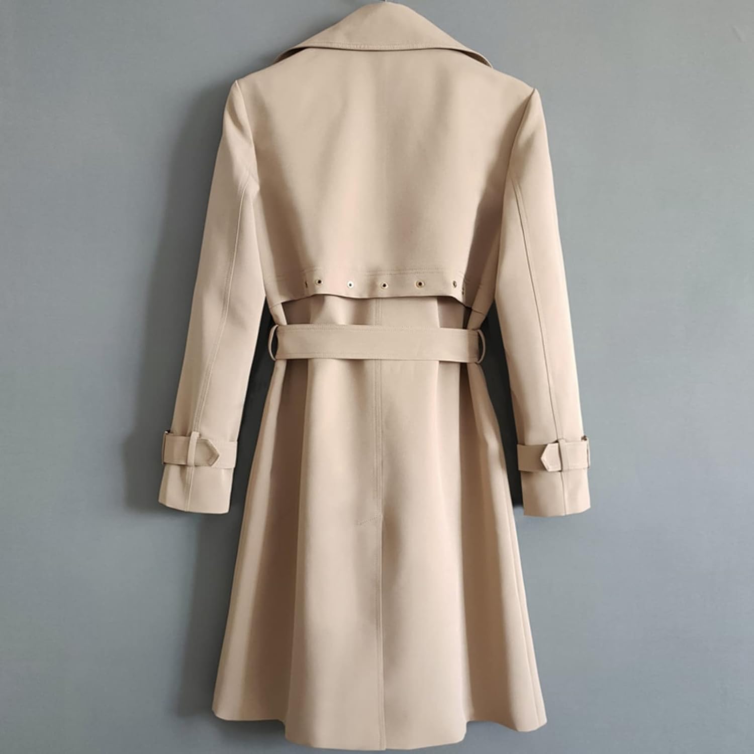 メンズ ミディアム丈 コート トレンチコート スリム かっこいい 春秋 アウター スプリングコート ダブルブレスト ベルト付き 長袖 ジャケット 薄手 アウトドア 通勤 通学 男性用 コート おしゃれ