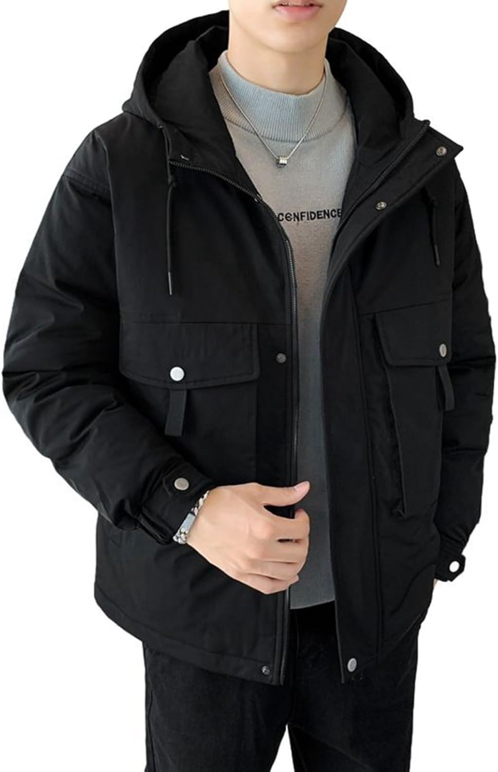 楽天Yokosメンズ 中綿ジャケット フード付き 綿服 アウトドア 冬服 アウター ワークウエア 作業着 綿入り ブルゾン 防風 防寒 ゆったり 大きいサイズ ジャンパー アウトドア 普段使い 釣り ウオーキング