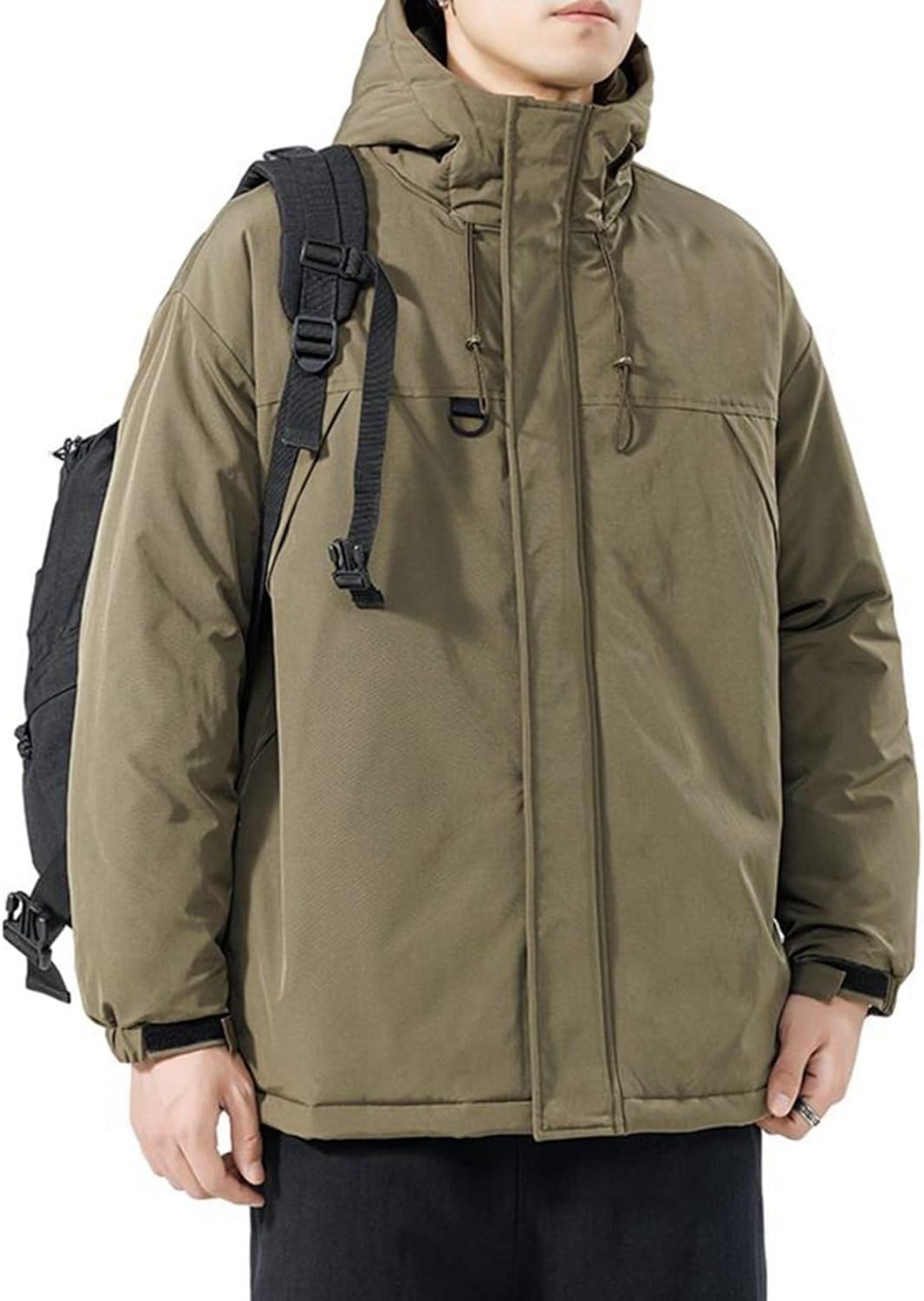 中綿ジャケット メンズ ダウンコットン 綿服 ウインドブレーカー 撥水 防風 冬服 ジャンパー 厚手 フード付き 保温 防寒 アウター 大きいサイズ ゆったり 日常 アウトドア 通勤 通学 登山