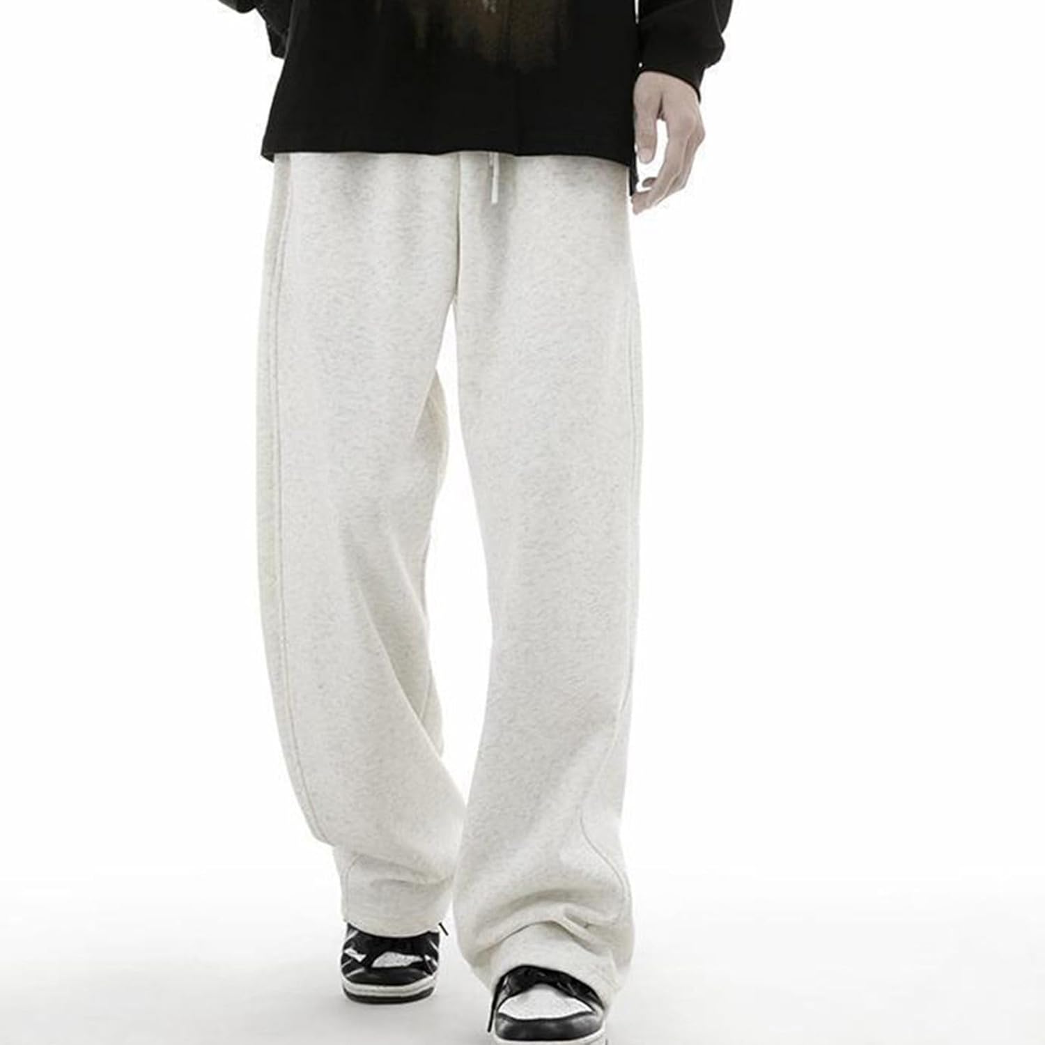 イージーパンツ メンズ ロングパンツ ワイドパンツ ルーズ ウエストゴム付き カジュアル 純色 チノパン ボトムズ 春夏秋着 履き心地 軽い 丈夫で長持ち ランニング スポーツ 外出 着回し力穿搭