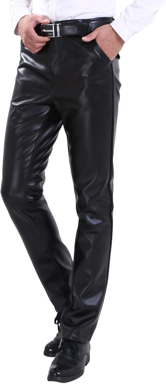 レザーパンツ 皮パンパンツ メンズ スキニー 厚手 おしゃれ 美脚 ストレッチ ズボン ロングパンツ 秋物 秋冬 オトコ オートバイパンツ 大人 かっこいい hiphop 軽量 ファッション パンク