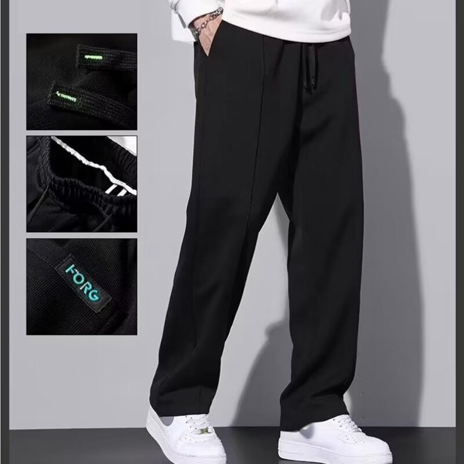 アクティブパンツ ワイドパンツ チノパンツ メンズ リラックス ウエスト紐付き ロング丈 ボトムズ 春夏秋 薄手 涼しい チノパン カジュアル 着回し力ピカイチ シンプル お洒落 日系 通勤通学