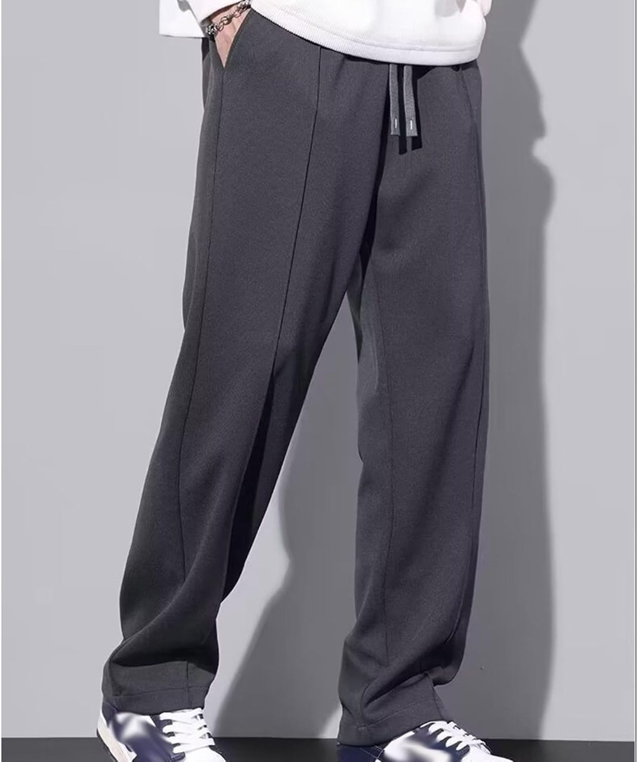 アクティブパンツ ワイドパンツ チノパンツ メンズ リラックス ウエスト紐付き ロング丈 ボトムズ 春夏秋 薄手 涼しい チノパン カジュアル 着回し力ピカイチ シンプル お洒落 日系 通勤通学