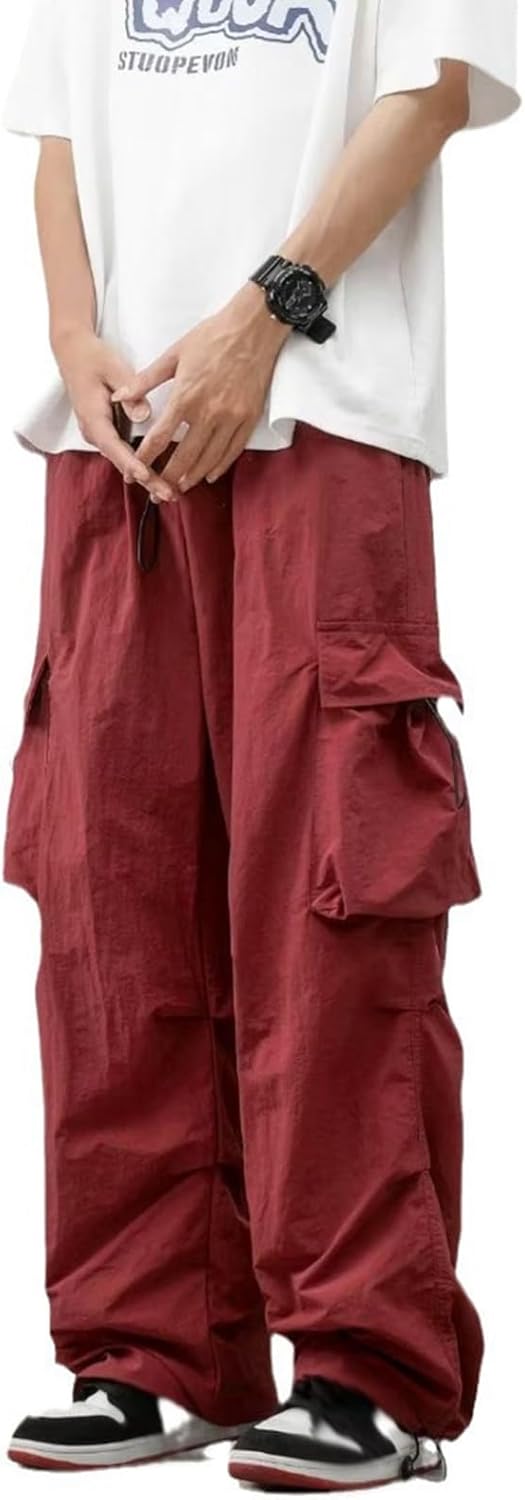 カーゴパンツ ワークパンツ メンズ ビッグシルエット ゆったり 男女兼用 ゴム紐 ロングパンツ コットン ポケット付き 袴パンツ ボトムス 軽量 カジュアル スポーツ 部屋着 ストリート系 お兄系 春