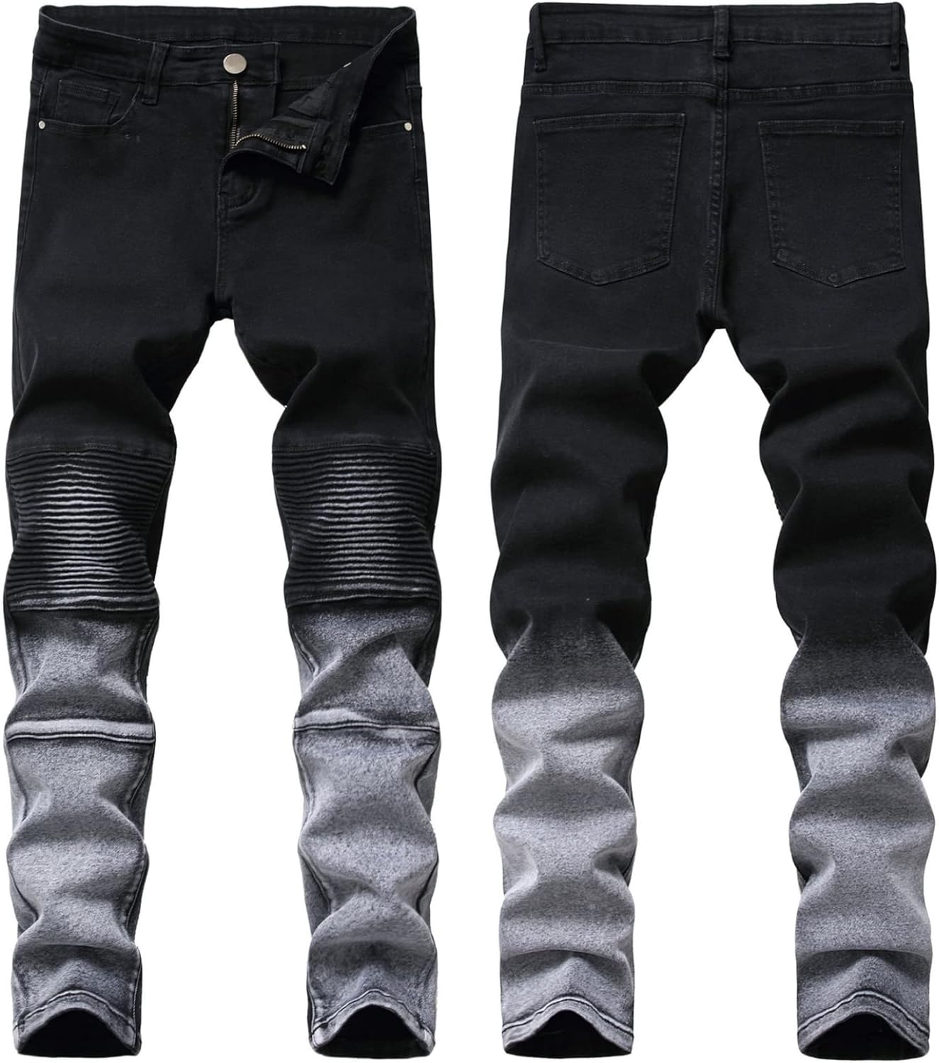 デニムパンツ ジーンズ メンズ 美脚 グラデーション ウォッシュ加工 ストレッチ デニム JEANS 男性 ズボン ロングパンツ 大人 ストリート系 カッコイイ トレンド 厚い 立体裁断 定番 リラッ