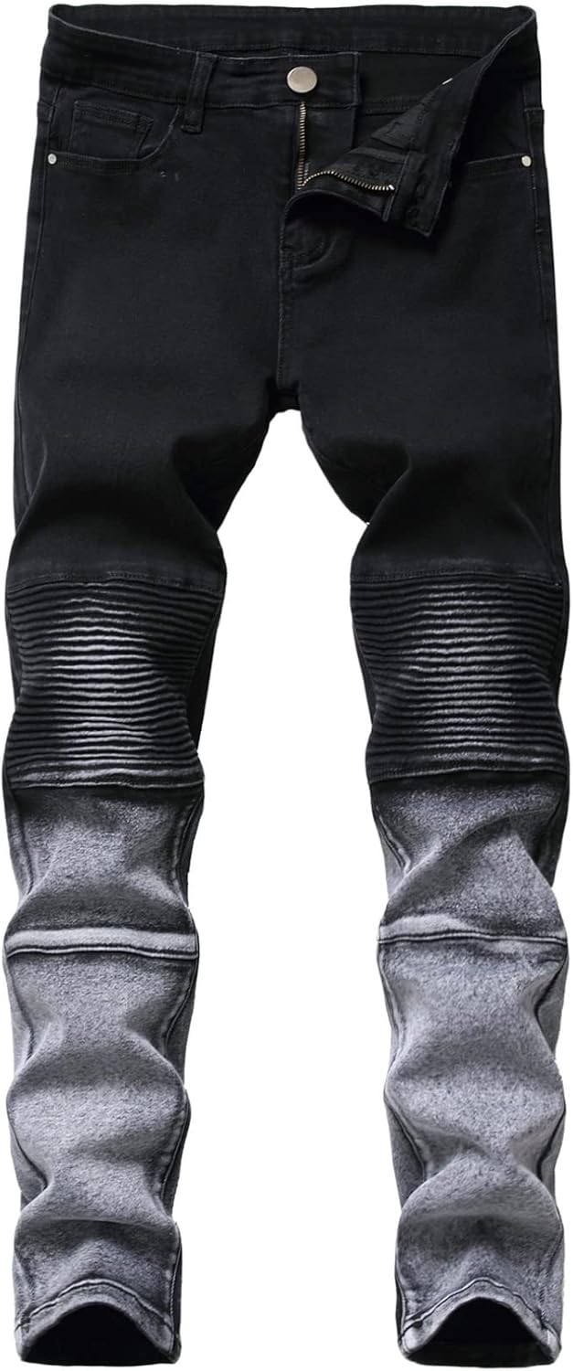 デニムパンツ ジーンズ メンズ 美脚 グラデーション ウォッシュ加工 ストレッチ デニム JEANS 男性 ズボン ロングパンツ 大人 ストリート系 カッコイイ トレンド 厚い 立体裁断 定番 リラッ