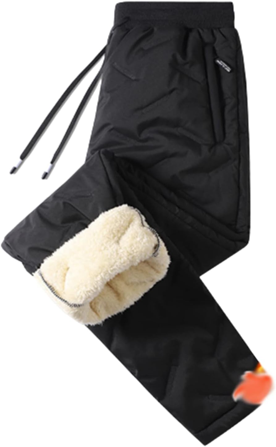 ダウンパンツ メンズ 裏起毛 防寒パンツ 防風 撥水 保温パンツ M-8XL ブラック ロングパンツ 黒 中綿パンツ ズボン 厚手 もこもこ アウトドア 暖パン 紳士 大きいサイズ 暖パン 防寒 ジョ