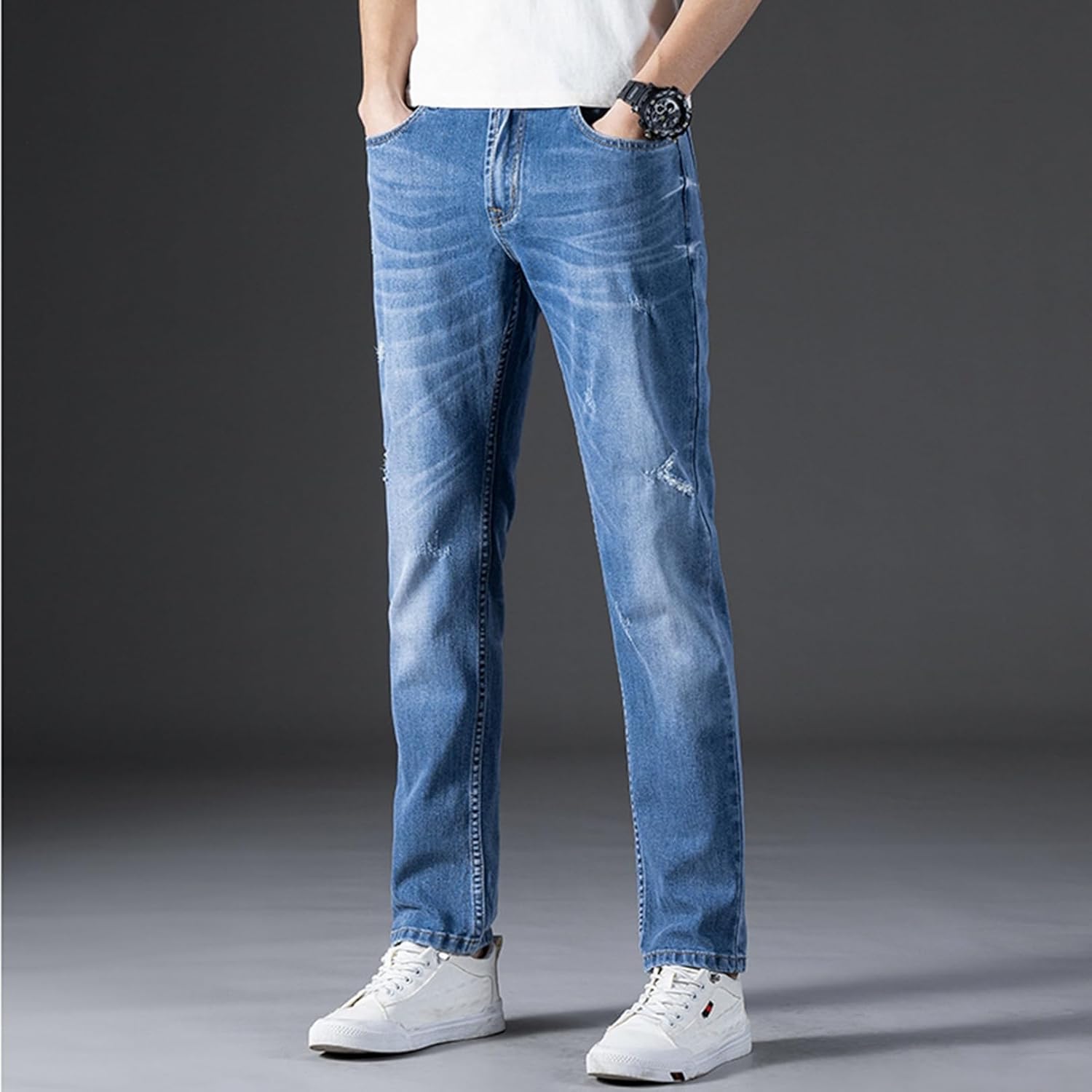 ジーンズ デニムパンツ スキニーパンツ 細身 メンズ ボトム ロングパンツ テーパード 大人 男子 ウォッシュ加工 ベーシック 立体裁断 ストリート hiphop系 秋物 秋冬 定番 リラックス おし