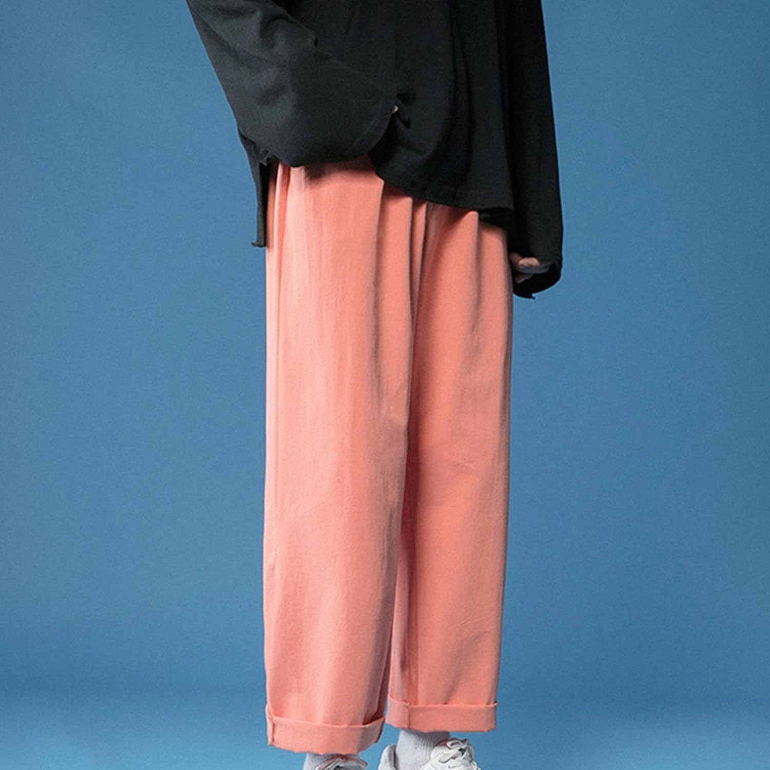 イージーパンツ メンズ ワイドパンツ 大きいサイズ S~5XL バギーパンツ ゆったり ストレート カジュアル ビッグシルエット 無地 ミニマリズム 快適 オーバーサイズ ロングパンツ 体型カバー 男
