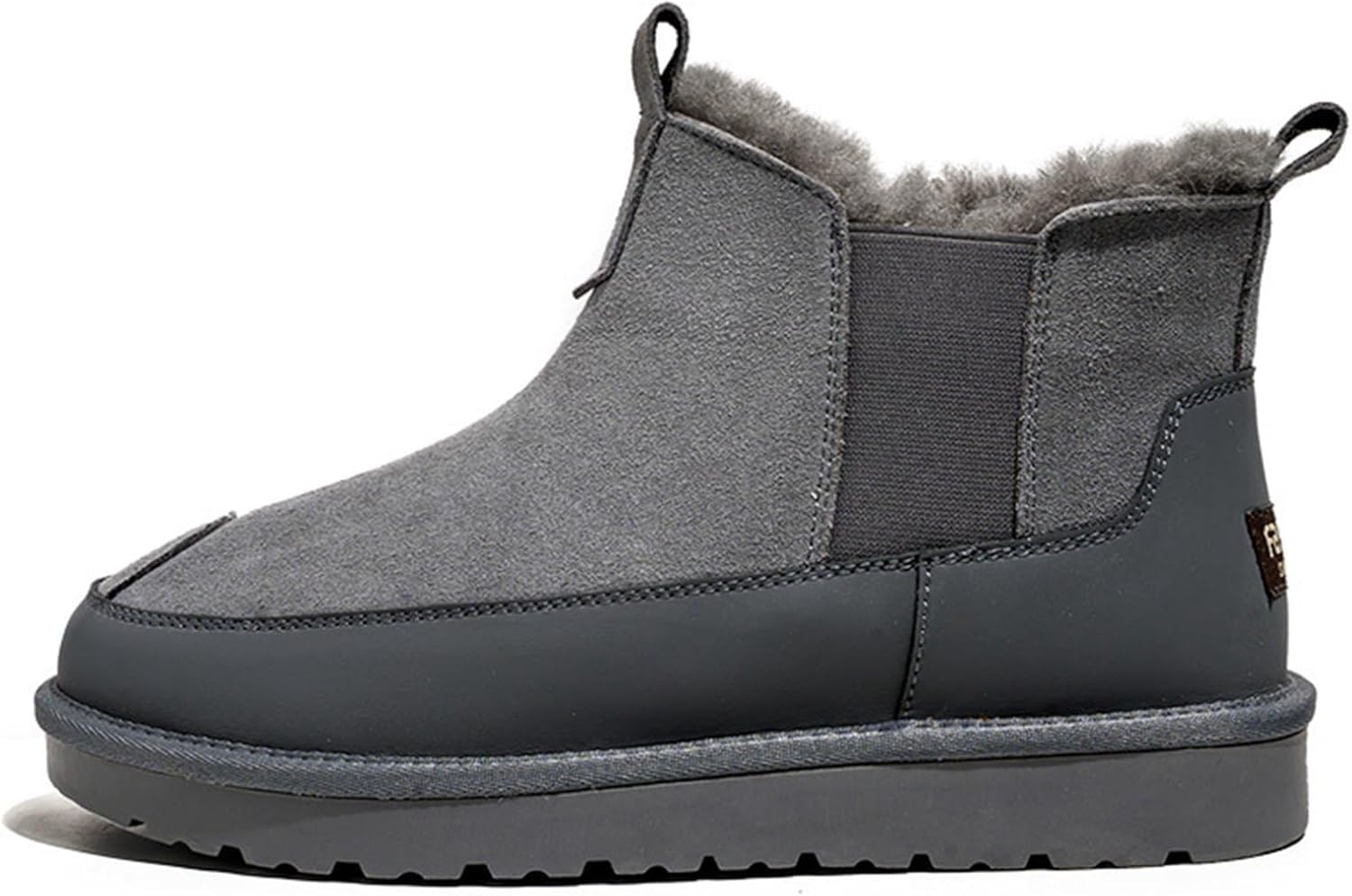 ムートンブーツ 男性用 ウインターブーツ メンズ 裏ファー スエード革 サイドゴア ハイカット ブーツ ..