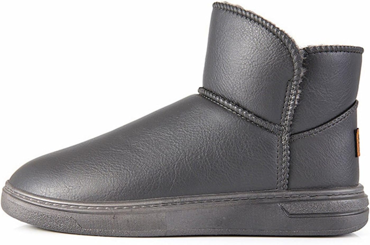 冬用 スノーブーツ 厚底ブーツ メンズ ムートン スリッポン ボア付き 登山靴 綿靴 大きめ ゆったり 雪..