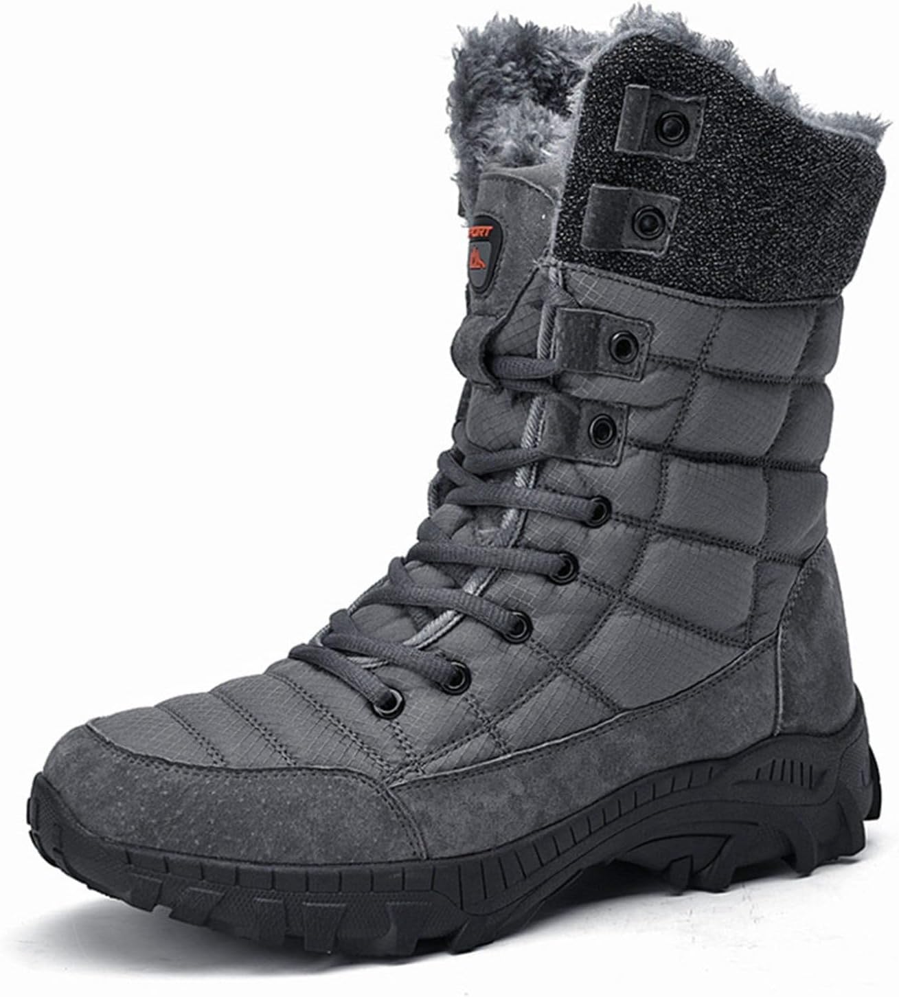 スノーブーツ メンズ 中綿 厚底 ミドル丈 ブーツ 冬用 編み上げ 暖かい 防寒 歩きやすい おしゃれ 防雨 厚底 耐久性 滑り止め トレッキングブーツ 大きいサイズ 短靴 シンプル ウォーキング 室