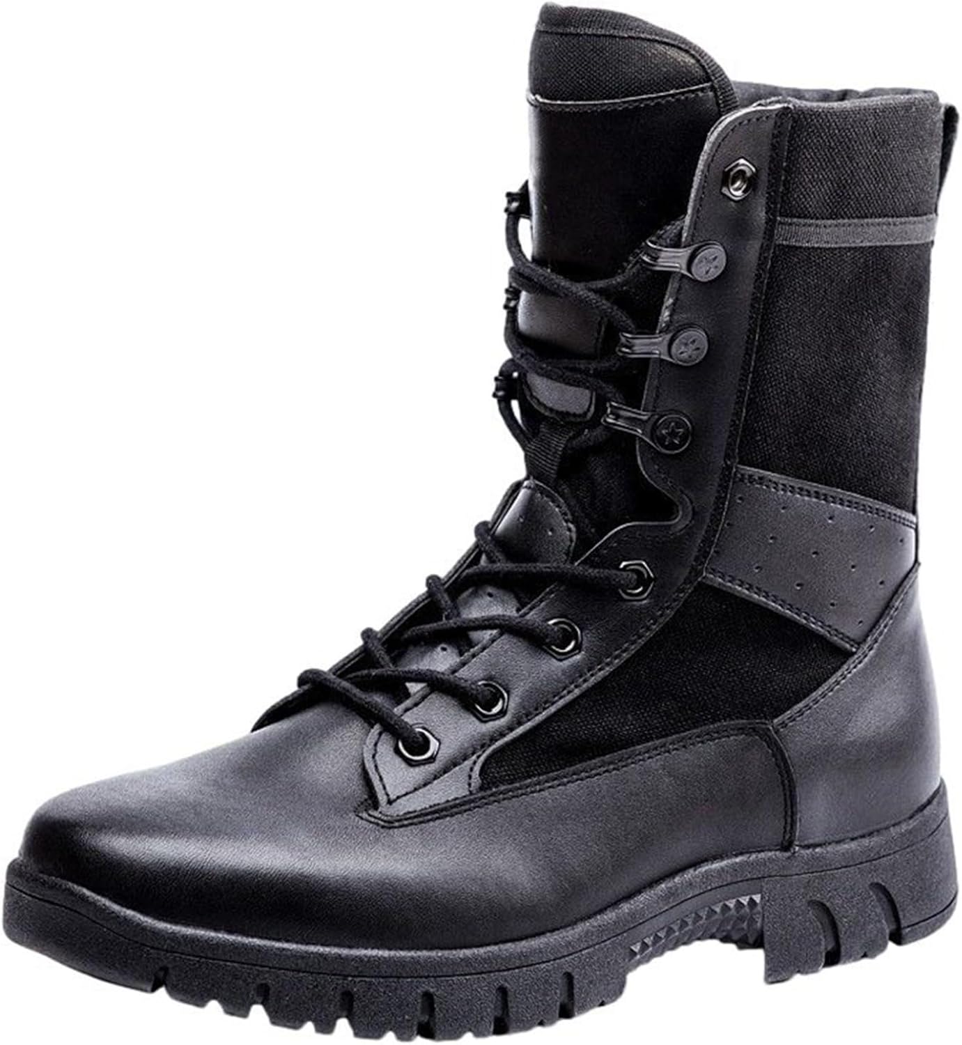 ミリタリーブーツ メンズ タクティカルブーツ 作業靴 つま先ガード 安全ブーツ 山登り 釣り キャンプ ハイキング 革 滑り止め 防水 防汚 厚底 耐摩耗性 大きいサイズ 蒸れない 履きやすい 簡単脱