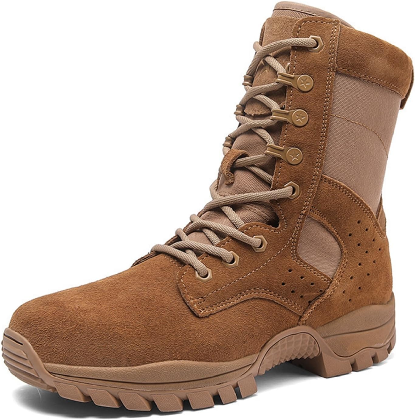 ミリタリーブーツ タクティカルブーツ キャンバス 滑り止め 男女兼用 衝撃吸収 厚底 耐摩耗性 スエード..