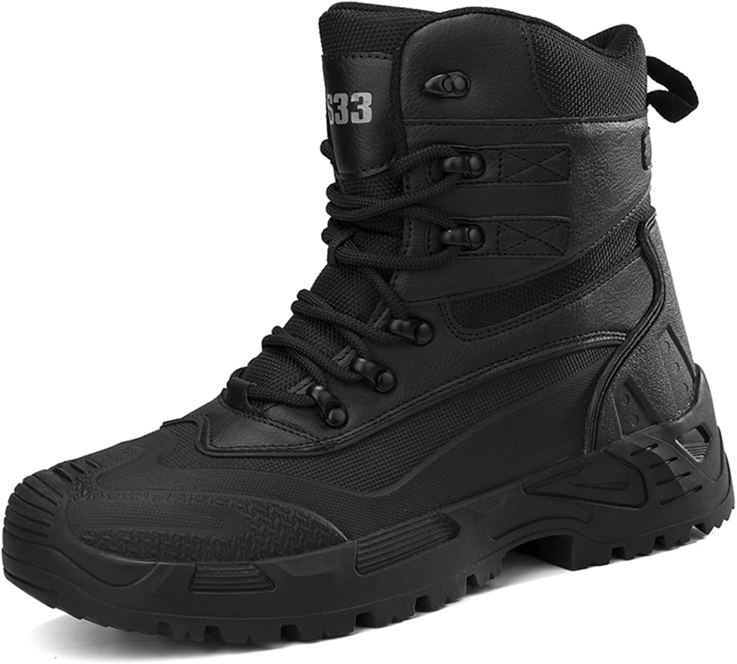 ハイキングシューズ ミリタリーブーツ 男女兼用 コンバットブーツ 撥水 厚底 キャンバス 登山 釣り ハ..