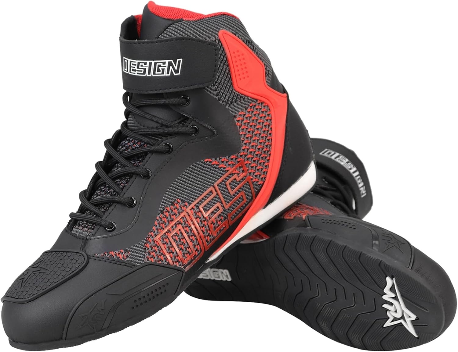 メンズ バイク用ブーツ レザー ライディングブーツ レーシングブーツ 冬春 ミドルカット 耐衝撃 トレッ..