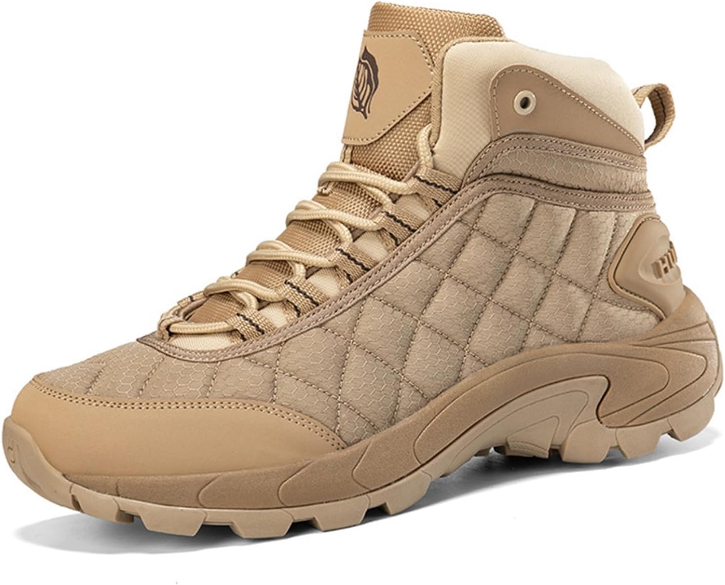 ミリタリーブーツ キャンプ靴 ウオーキングシューズ トレッキングブーツ キャンバス 滑り止め メンズ ..