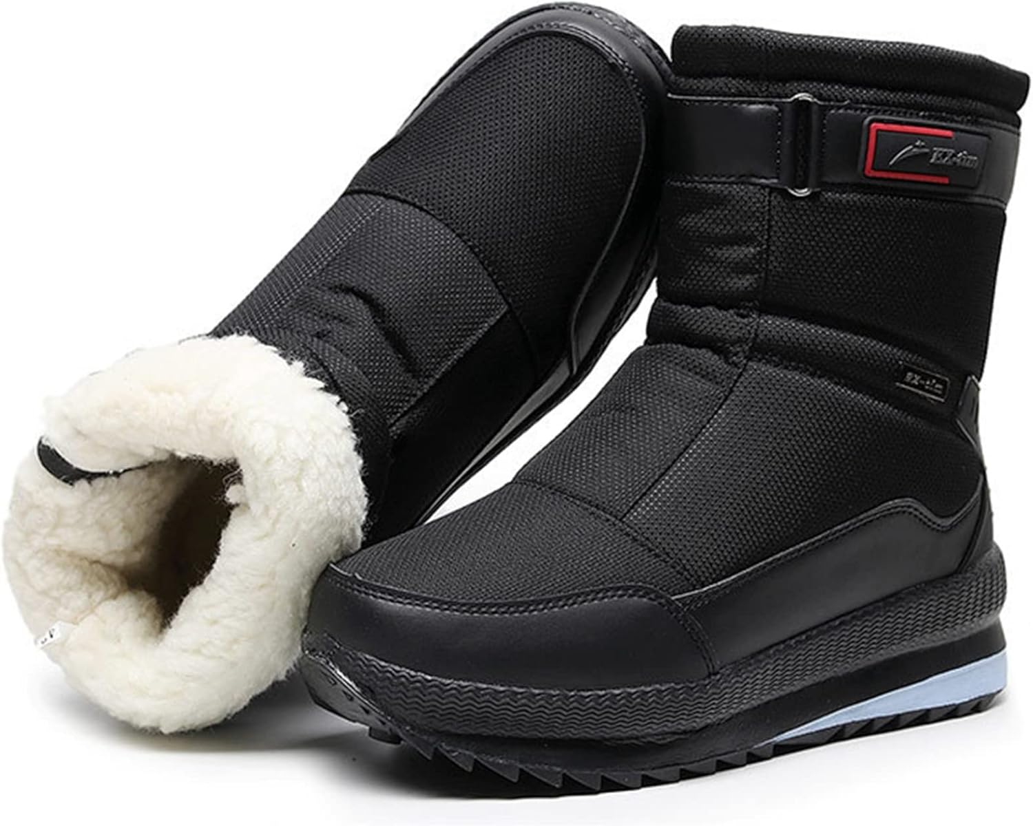 スノーブーツ 紳士靴 ウインターブーツ メンズ 中ボア 厚底 アウトドア 撥水加工 ミドル丈 トレッキングブーツ 雪靴 雪遊び 防寒靴 歩きやすい おしゃれ 耐磨耗 滑り止め 短靴 コンフォート カジ